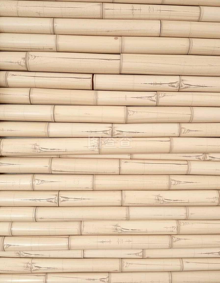 竹墙的纹理背景与装饰材料的应用